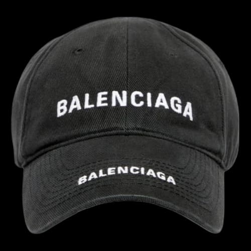 Balenciaga Double Logo Cap 'Black Faded'