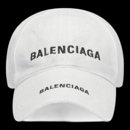 Balenciaga Double Logo Cap 'White'
