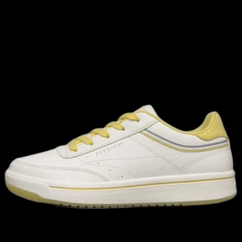 Skechers Downtown Low-Top Sneakers White/Yellow (Women's)