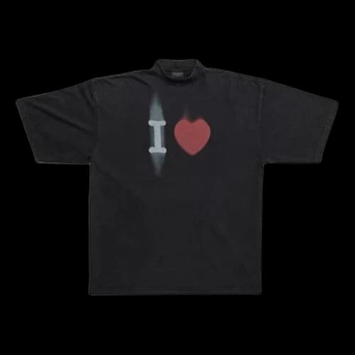 Balenciaga I Love T-shirt Large Fit 'Black'