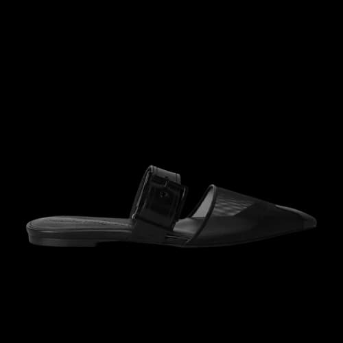 Alexander McQueen Mesh Punk Mules Black Black (Women's)