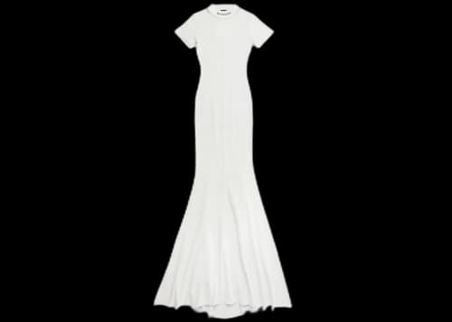 Balenciaga Women's T-Shirt Maxi Dress White