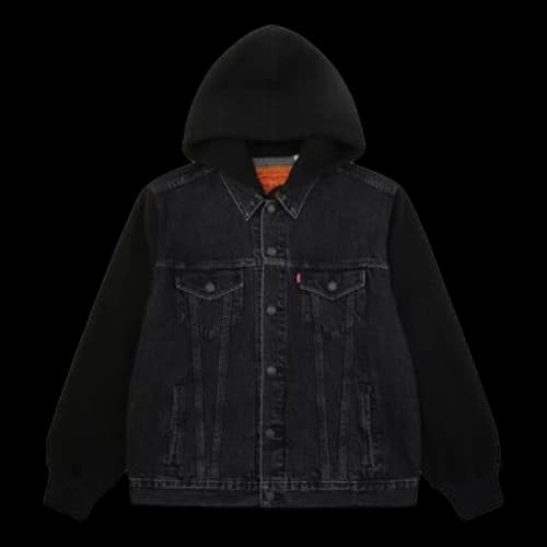 To Be Defined Levis Hooded Casual Jacket Men's Black/Grey