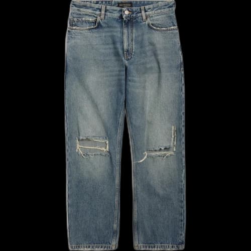 Balenciaga Distressed Straight-Leg Jeans 'Blue'