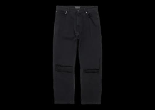 Balenciaga Loose Fit Buckle Pants Black