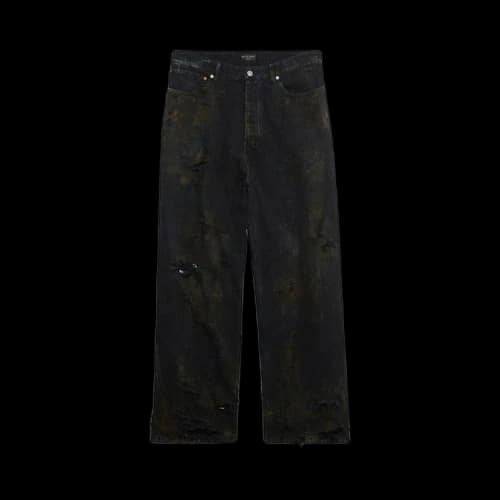 Balenciaga Destroyed Pants 'Flat Black'