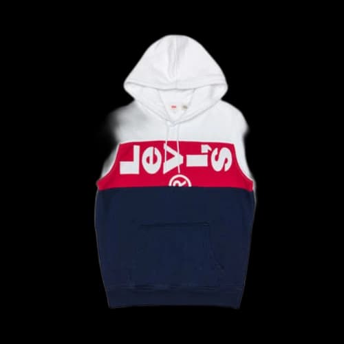 LEVI'S Levis Splicing Logo Casual Colorblock 'White Red Blue'