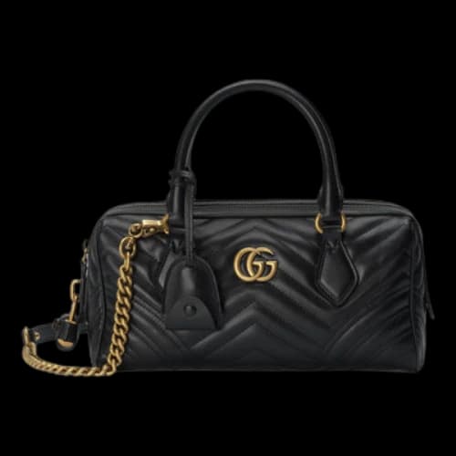 Gucci GG Marmont Small Top Handle Bag 'Black' (Women's)