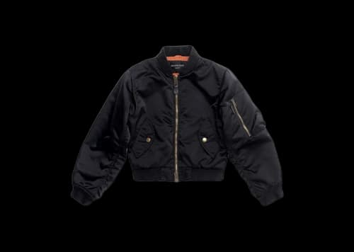 Balenciaga Shrunk Bomber Jacket Black