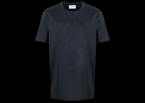 Ferragamo Gancini Short Sleeve T-shirt Navy Blue