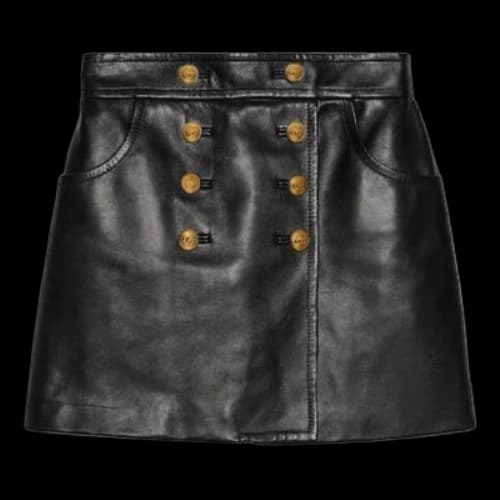 Gucci Leather Skirt 'Black' (Women's)