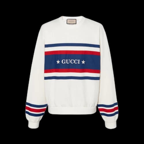 Gucci Cotton Jersey Sweatshirt With Embroidery 'Off White'