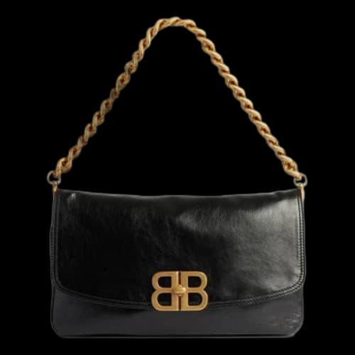 Balenciaga Bb Soft Medium Flap Bag 'Black' (Women's)