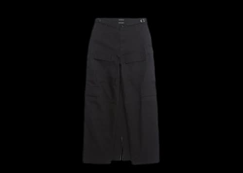 Balenciaga Women's Apron Cargo Pants Skirt Black