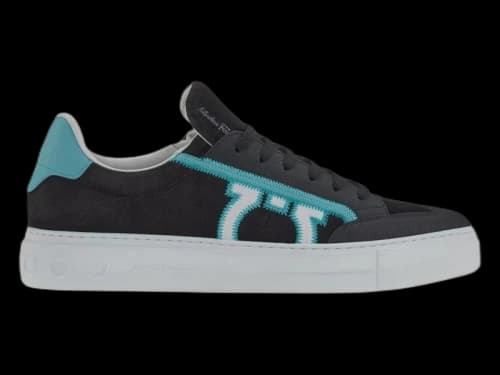 Salvatore Ferragamo Borg 5 Sneaker Black Blue