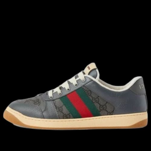 Gucci Screener Low-Top Sneakers 'Grey Green Red'