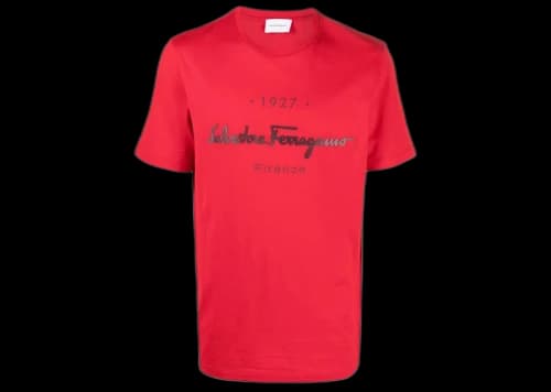 Ferragamo 1927 Signature T-shirt Flame Red/Black