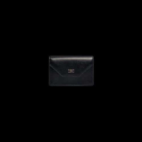 Balenciaga Envelope Flap Card Holder Black