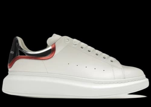Alexander McQueen Oversized White Silver Red Metallic