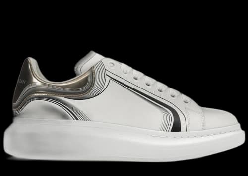 Alexander McQueen Oversized White Silver