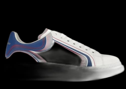 Alexander McQueen Oversized White Galactic Blue