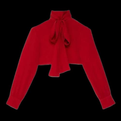 Gucci Silk Satin Georgette Shirt 'Red' (Women's)