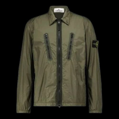 STONE ISLAND Garment Dyed Crinkle Reps Jacket 'Olive Green'