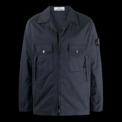 STONE ISLAND Cotton Overshirt 'Navy'