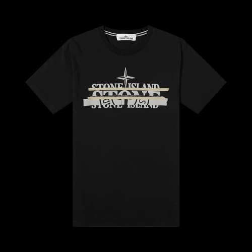 Stone Island Logo Printed T-Shirt 'Black'
