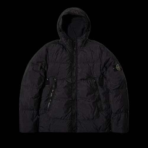 Stone Island Logo Patch Down Jacket 'Black'