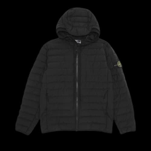 Stone Island Hooded Real Down Jacket 'Black'