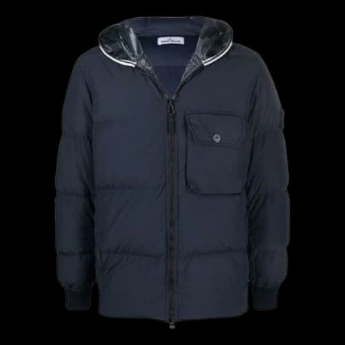 STONE ISLAND Padded Zip-Up Down Coat 'Navy'