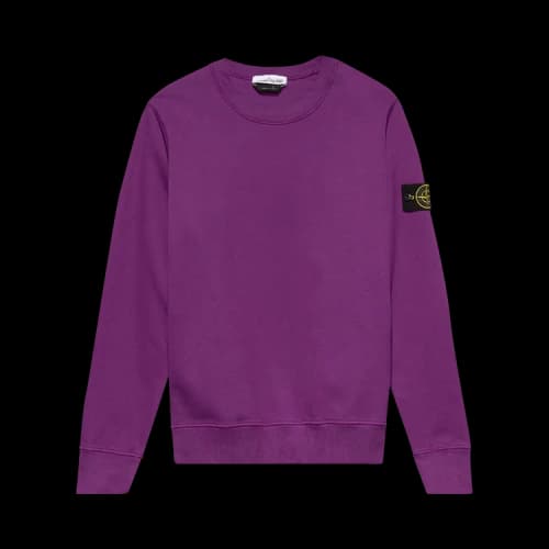 STONE ISLAND Badge Logo Crewneck Sweatshirt 'Magenta'