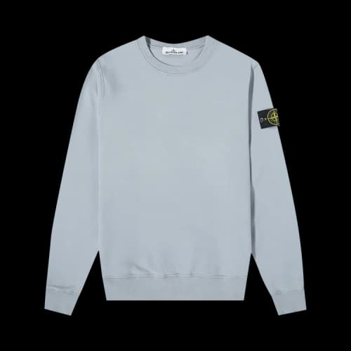 Stone Island Logo Patch Crewneck Sweatshirt 'Grey'
