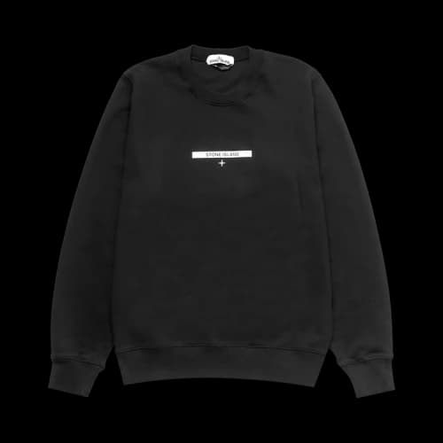 Stone Island Bar Logo Crewneck 'Black'