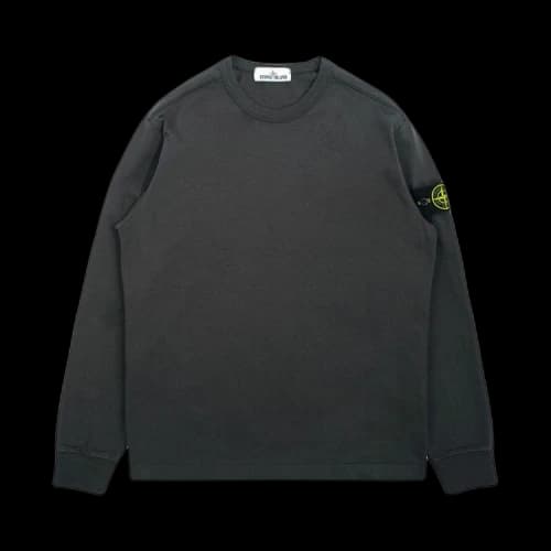 Stone Island Logo Patch Crewneck Sweatshirt 'Charcoal'