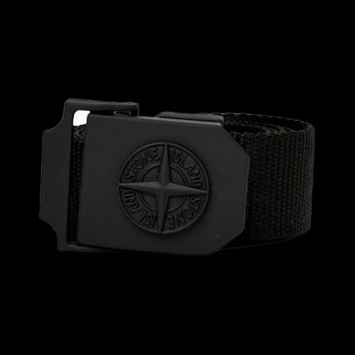 Stone Island Nylon Logo Tape Belt 'Black'