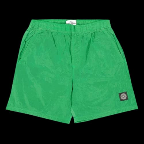 Stone Island Nylon Patch Logo Shorts 'Green'