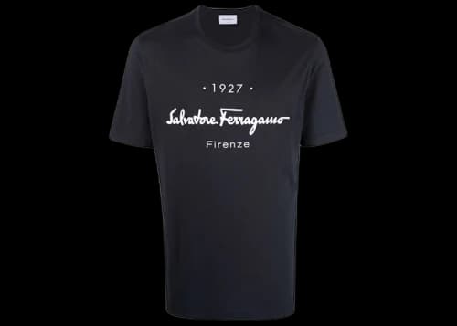 Ferragamo 1927 Signature T-shirt Navy Blue