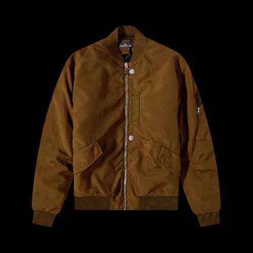 Stone Island Shadow Project Hollowcore Poly Light Bomber Jacket 'Tabacco'
