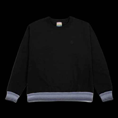 Fragment x Haroshi Border Stripe Rib Sweatshirt Black