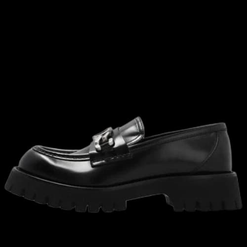 Gucci Lug Sole Loafer 'Black Leather' (Women's)