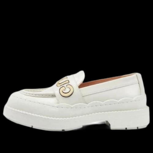 Gucci Loafer 'White and metallic leather' (Women's)
