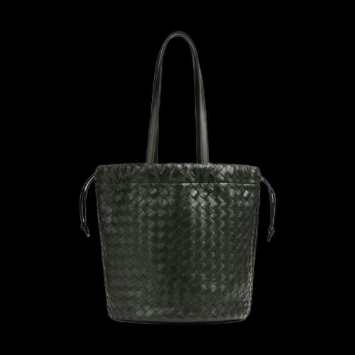 Bottega Veneta Medium Drawstring Bag 'Dark Green/Medium Brass'