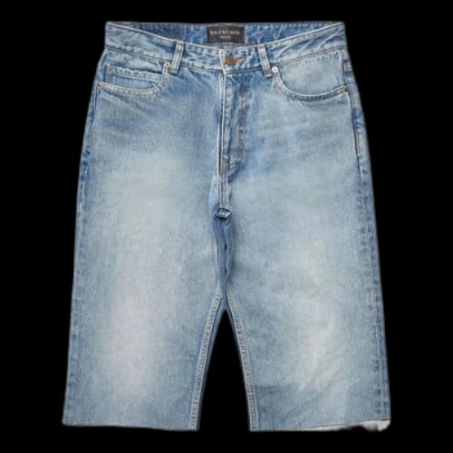 Balenciaga Slim Denim Shorts 'Blue'
