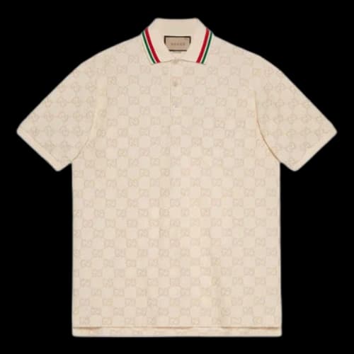 Gucci Cotton Piquet Polo With GG 'Ivory'