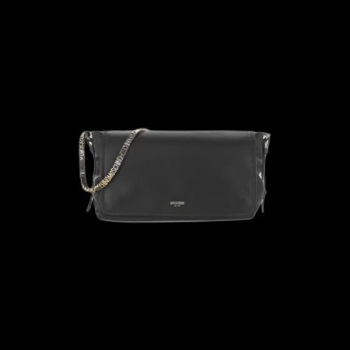 Moschino Logo-Lettering Crossbody Bag Fantasy Print Black