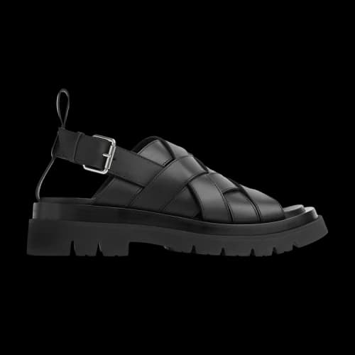 Bottega Veneta Lug Strap Sandal 'Black'
