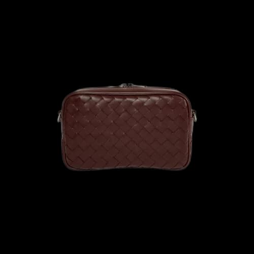 Bottega Veneta Intreccio Zip Around Messenger Bag 'Madder Brown'