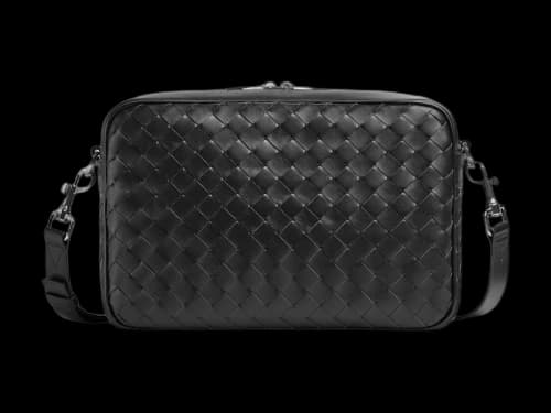 Bottega Veneta Camera Bag Medium Intrecciato Black